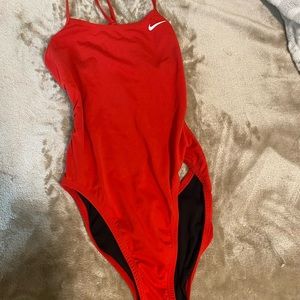Red Nike Swimsuit One Piece